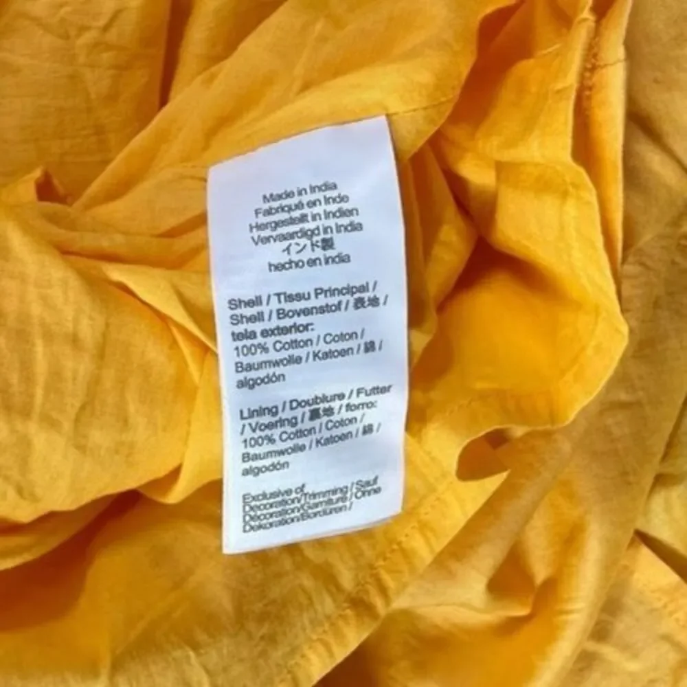 J.Crew Factory 100% Cotton Dress Size 6 Yellow Pineapple NWT Lined Pockets